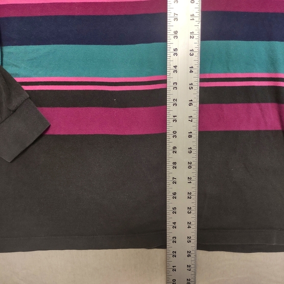 Black Purple & Teal Long Sleeve Cotton T Shirt From Levi's Red Tab| Medium - Picture 8 of 9